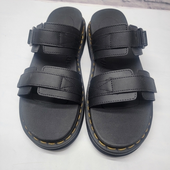 Dr. Martens Men's Chilton Leather Slide Sandals Size 13 Black Hydro